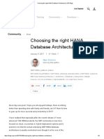 Choosing the Right HANA Database Architecture