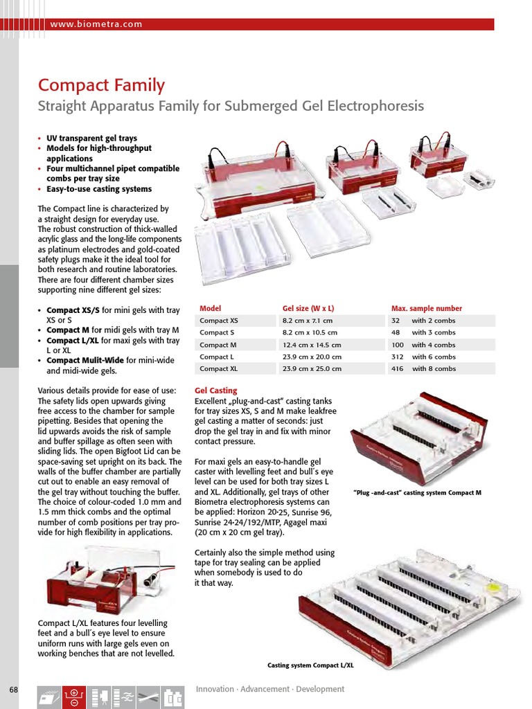 Biometra Compact Gel Electrophoresis Systems | PDF | Gel ...