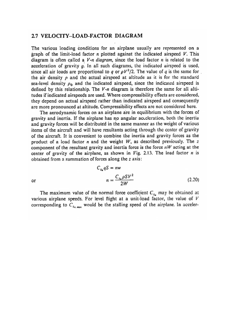 V-N Diagram & Gust Load | PDF