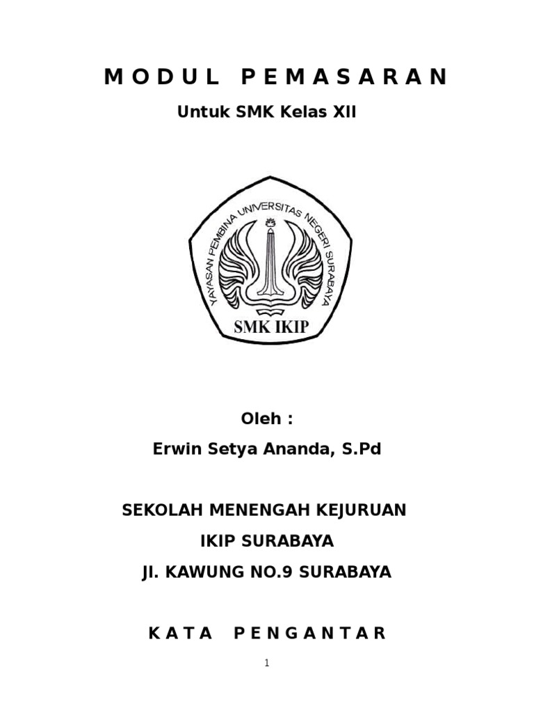 Modul Pemasaran Kelas Xii