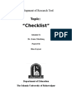 Checklist Document