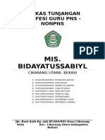 Mis. Bidayatussabiyl: Berkas Tunjangan Profesi Guru Pns - Nonpns