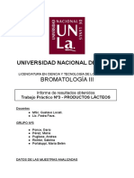 Informe Tp Nº3 - Análisis de Lácteos (Final)