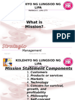 What Is Mission?: Kolehiyo NG Lungsod NG Lipa