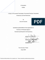 A Study of Eprocurement Technologies, Procurement Practices, Procurement Performance and Their Relationship