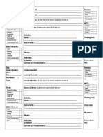 F1 Lesson Plan Template