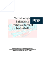 Terminologia de Baloncesto en Ingles.