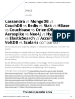 Cassandra Vs MongoDB Vs CouchDB Vs Redis Vs Riak Vs HBase Vs Couchbase Vs Hypertable Vs ElasticSearch Vs Accumulo Vs VoltDB Vs Scalaris Comparison - Software Architect Kristof Kovacs