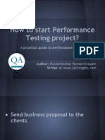 How To Start Performance Testing Project?