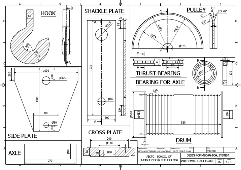 EOT Crane 2D Drawing
