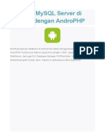 [Tutorial] [Android] PHP Dan MySQL Server Di Android Dengan AndroPHP