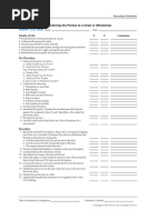 Quality of Life S U Comments: Procedure Checklists