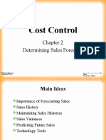 Cost Control: Determining Sales Forecasts