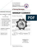 Barangay Clearance 2016