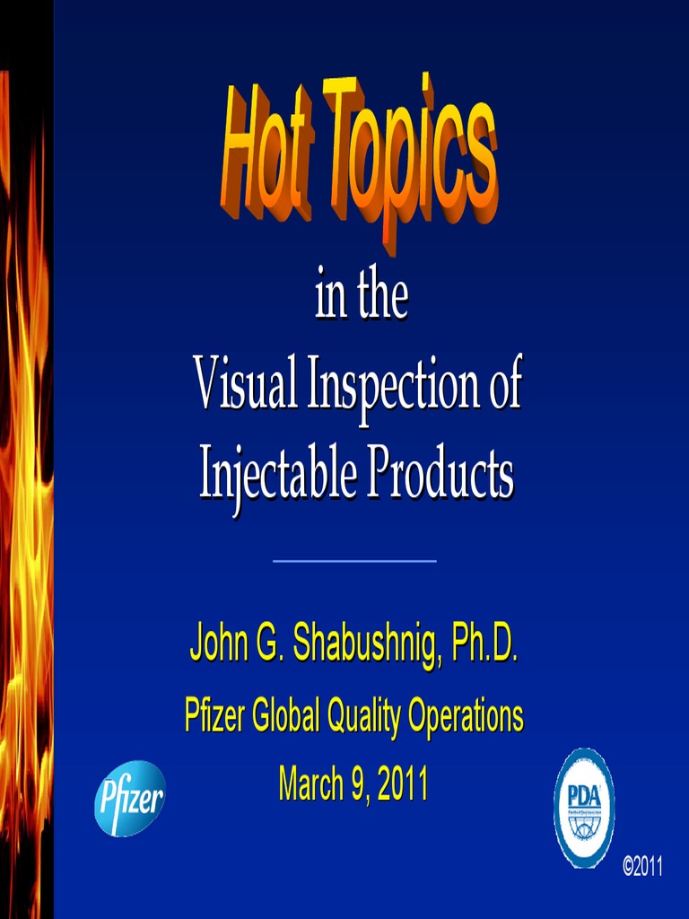Hot Topics in The Visual Inspection of Injectable Products | PDF | Food ...