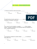 Toeic in Civil Engineering: (A) Contractor (B) Contractive (C) Contraction (D) Contract