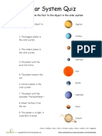 Solar System Quiz PDF