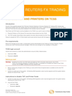 Thomson Reuters FX Trading (FXT) : Disable Tof and Printers On Tcss
