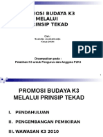 Promosi Budaya k3 - Ketua Dk3n