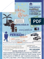 Flyers & Peraduan - Pinjaman Peribadi MBSB (Promosi Raya)