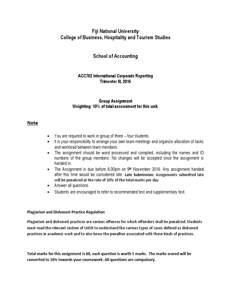 accounting group assignment