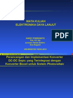 Mata Kuliah Elektronika Daya Lanjut: Hardy Poerwanto F44 115 106 Jurusan Teknik Elektro Non Reguler Universitas Tadulako