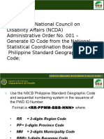 NSCB Philippine Standard Geograpic Code