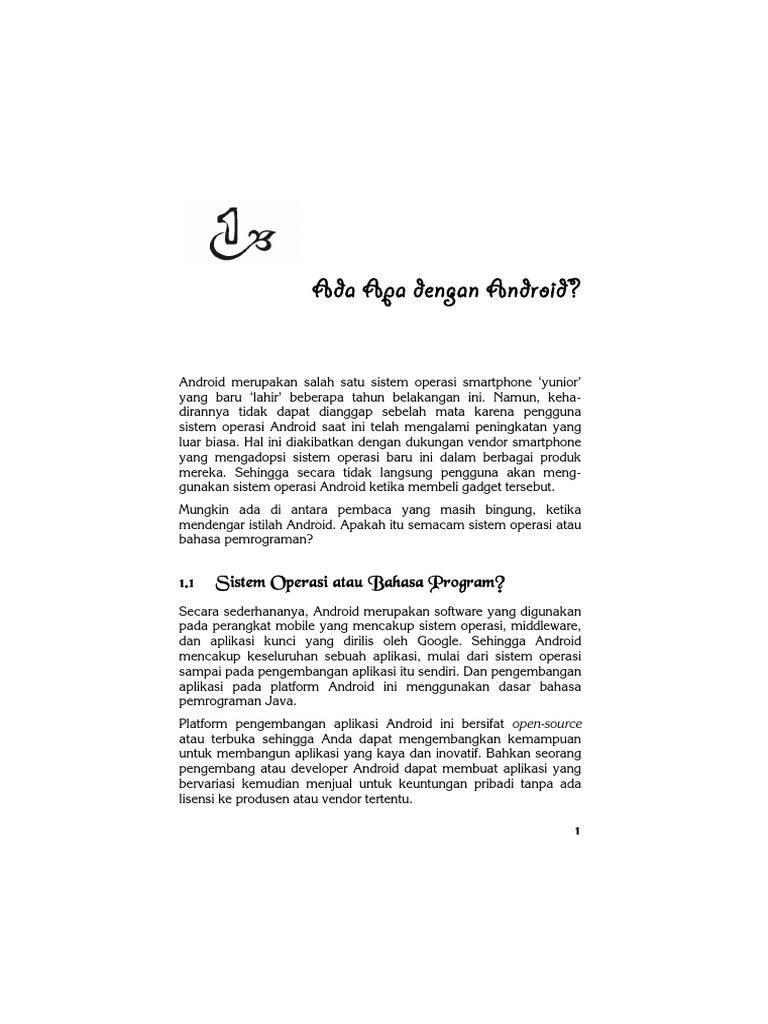 Panduan Cepat Pemrograman Android PDF | PDF