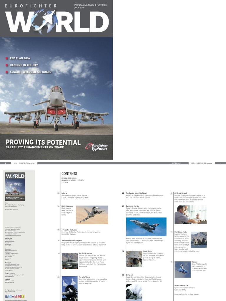 Eurofighter World Jul 16 | PDF | Military Aviation | Aircraft
