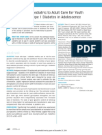 Transition From Pediatric To Adult Care For Youth Diagnosed With Type 1 Diabetes in Adolescence