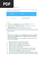 First Conditional Rules ESI