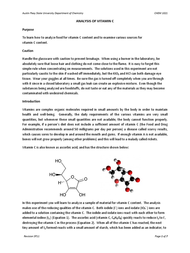 vitamin c analysis.pdf Titration Vitamin C