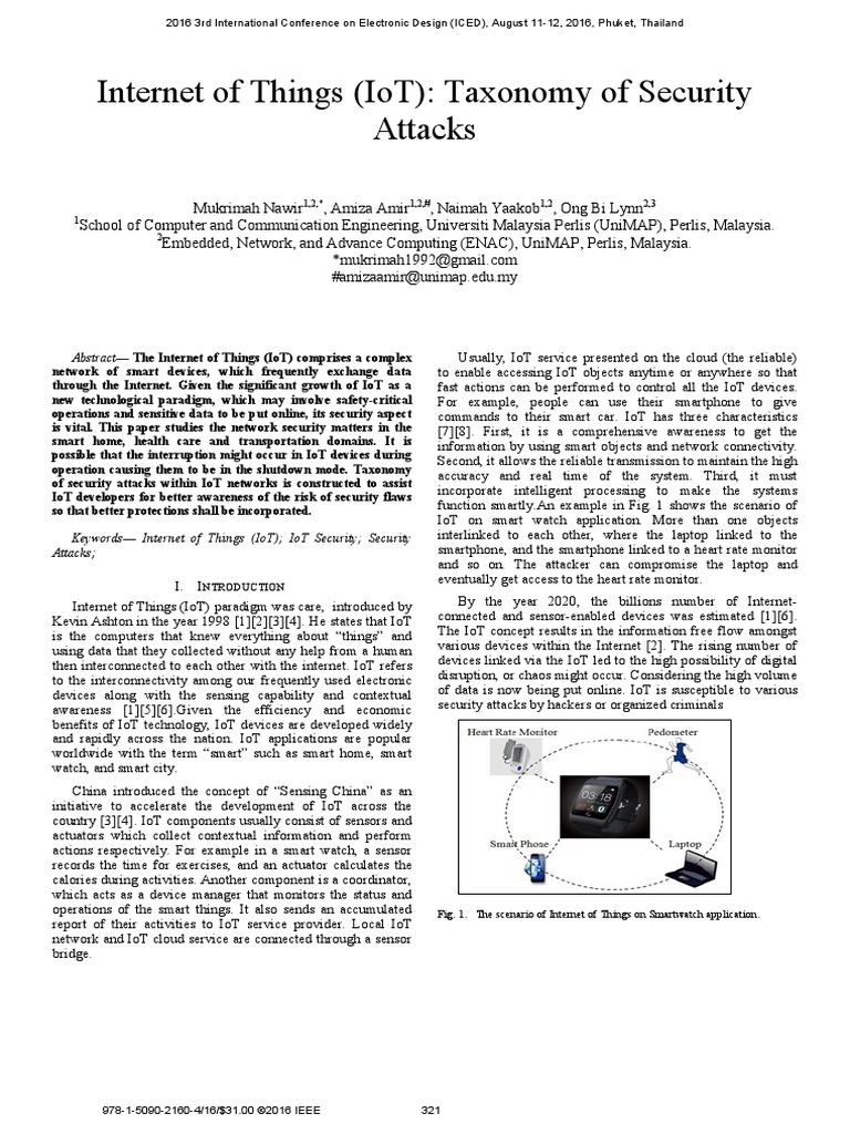 Internet of Things (IoT) Taxonomy of Security | PDF | Internet Of ...