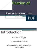 Classification of Tests