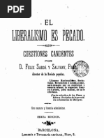 El Liberalismo Es Pecado, Por El Padre Félix Sardá y Salvany | PDF