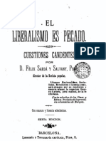 El Liberalismo Es Pecado, Por El Padre Félix Sardá y Salvany