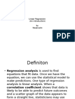 Linear Regression Basic Theory and Application for CK