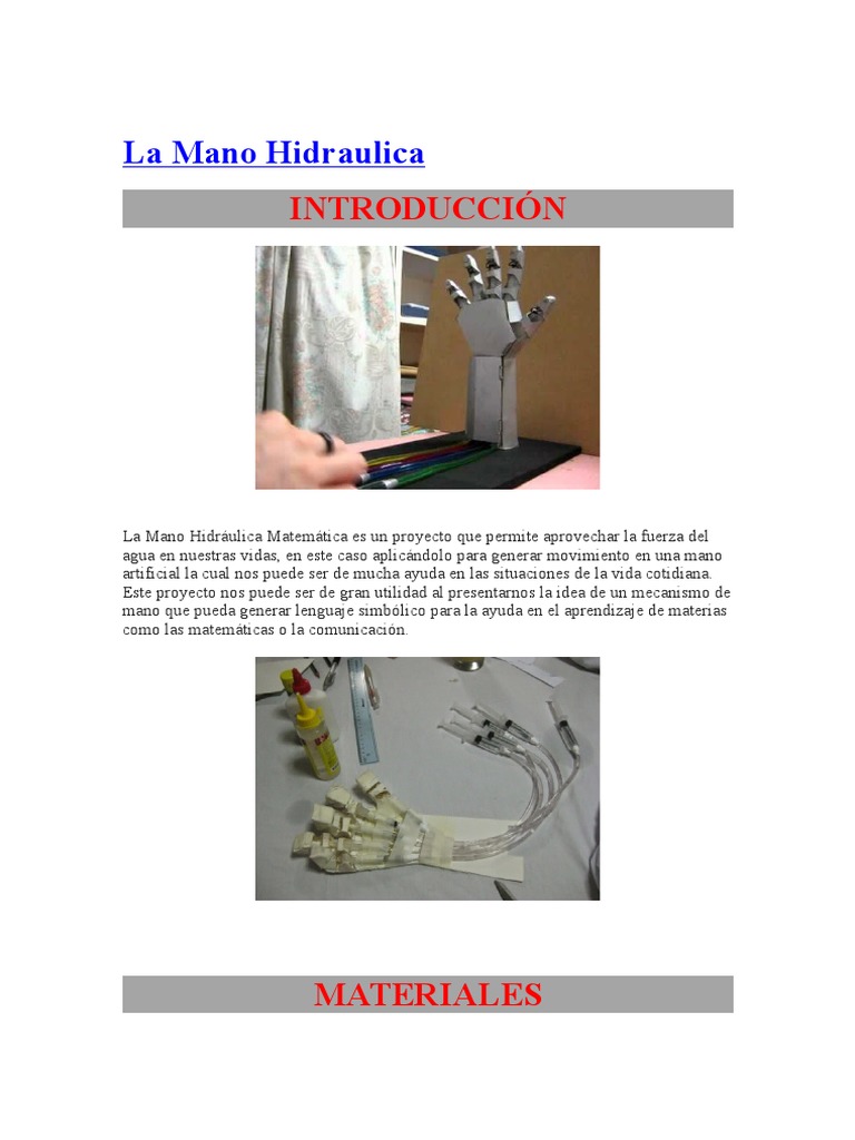 La Mano Hidraulica Corriente eléctrica Diodo