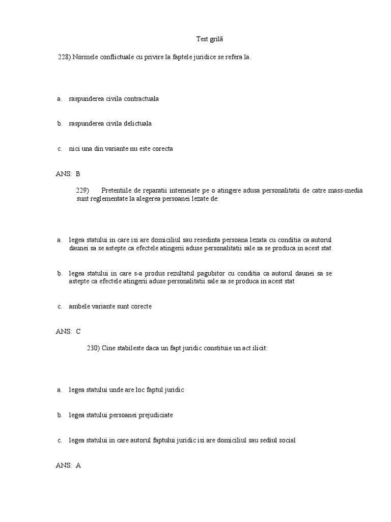 Test Grila | PDF