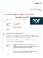 Español 2B - Examen Primera Asesoria