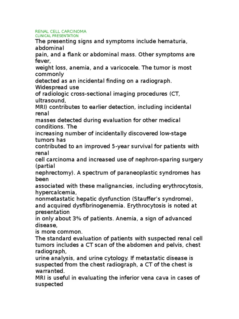 Renal Cell Carcinoma | PDF