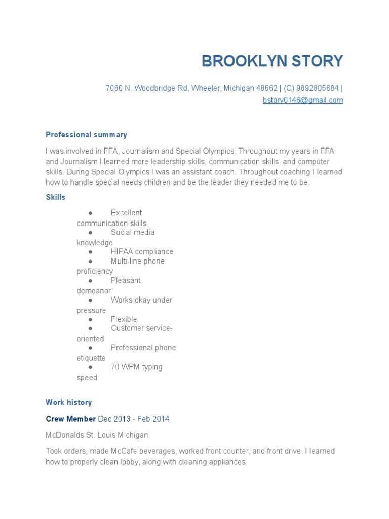 Skills & Experience Overview | PDF