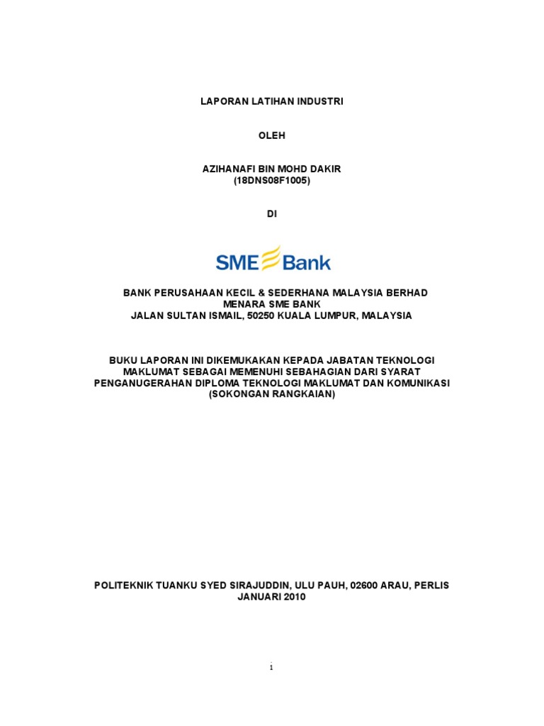 Laporan Latihan Industri