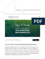 Tips & Tricks to Prepare Engineering Mathemati