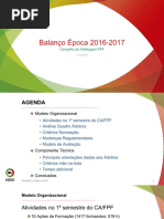 Balanço Época 2016-2017 - Conselho de Arbitragem FPF