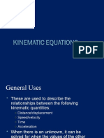 Kinematic Equations - Examville - Com Study Guides Section