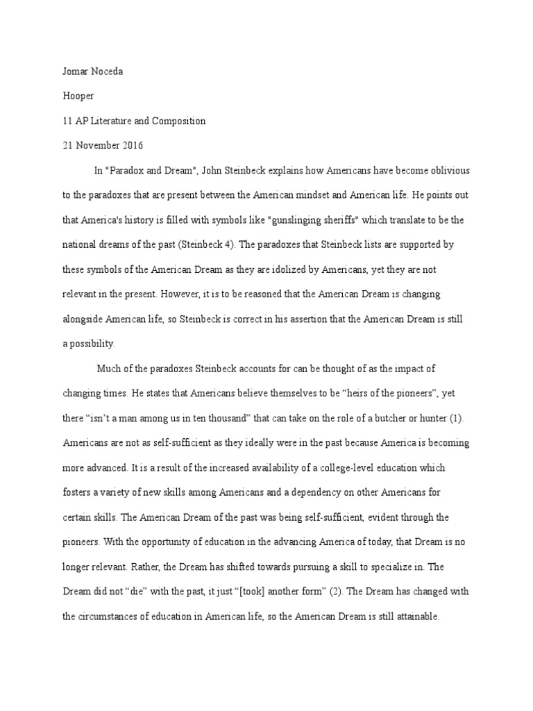 dream analysis essay
