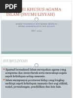 Ciri-Ciri Khusus Agama Islam (Syumuliyyah)