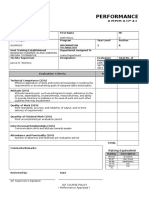 Performance Appraisal: Evaluation Criteria Rating Equivalent Grade