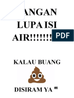 Jangan Lupa Isi Air